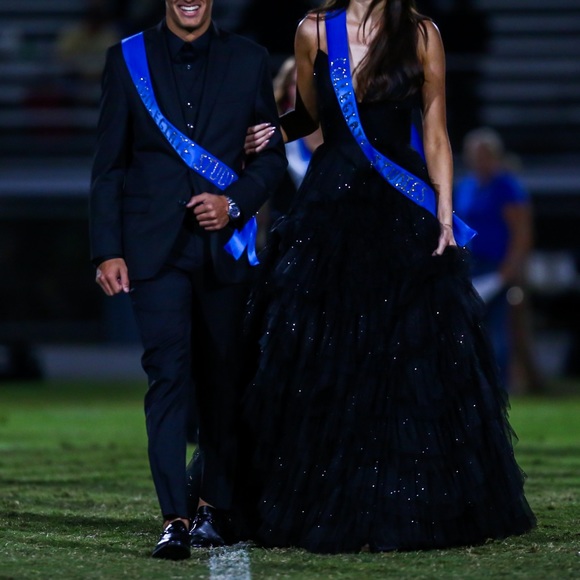 Sherri hill black a-line prom dress style 55461 - Picture 4 of 7